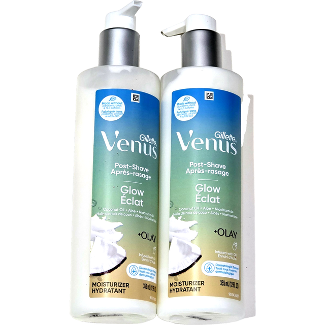 Gillette Venus Glow Post-Shave Oil Infused Moisturizer  Womens Aftershave Oil Infused Moisturizer  12 oz