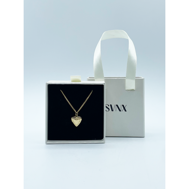 Womens Small Heart Locket Necklace in Gold - Metallics - One Size