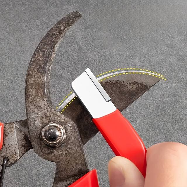 TEMU Kitchen Knife Sharpener - & Diamond Sharpening Stone Blades, Includes Shears, , /red