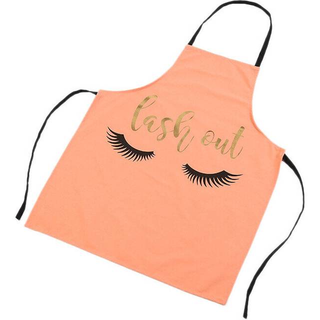 Cute Hot Stamping Eyelash Pattern Kitchen Apron Kitchen Ladies Men's Baking Cooking Apron Snow Pressure