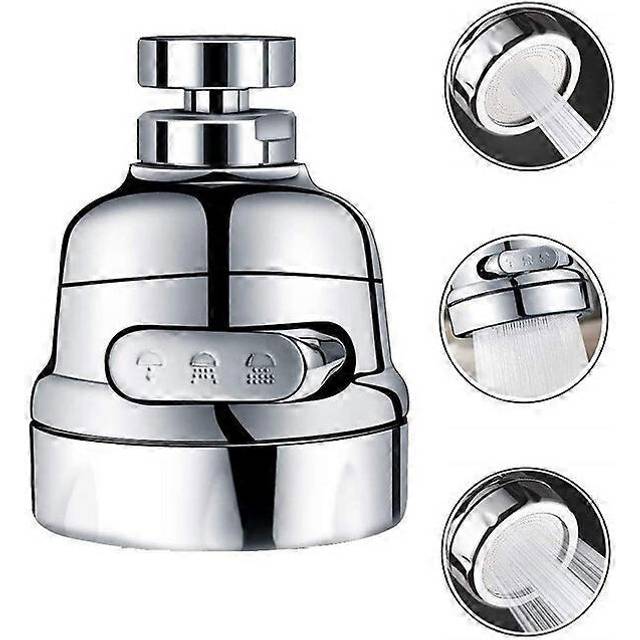 (As show, One size) 360 Degree Swivel Kitchen Faucet Aerator Adjustable Dual Mode Sprayer Filter Diffuser Water Saving Nozzle Bath Faucet Connector