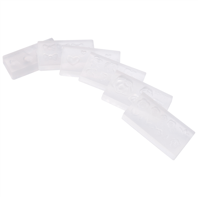 6pcs Fashion 3D Silica gel Mold for Nail Art DIY Decoration Design