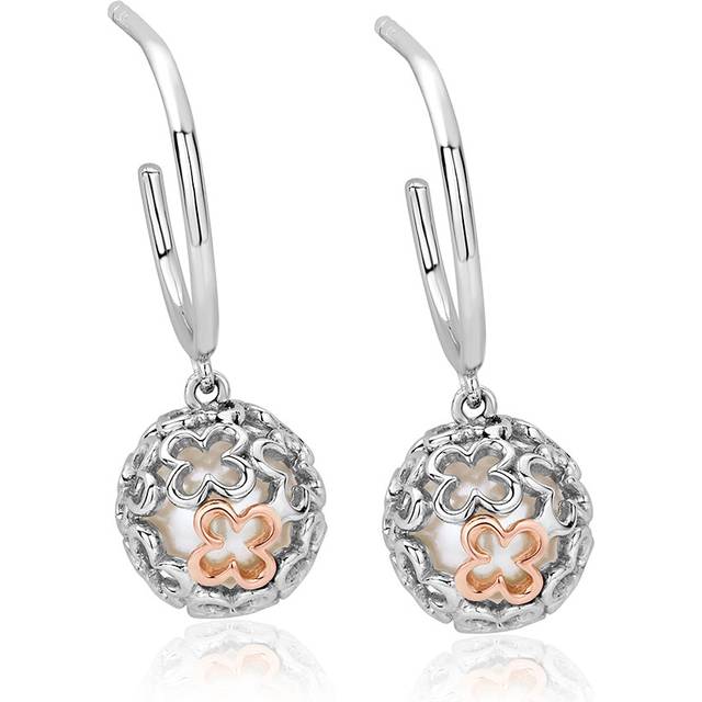 Clogau Tudor Court Spherical Pearl Sterling Silver Drop Earrings D - Silver