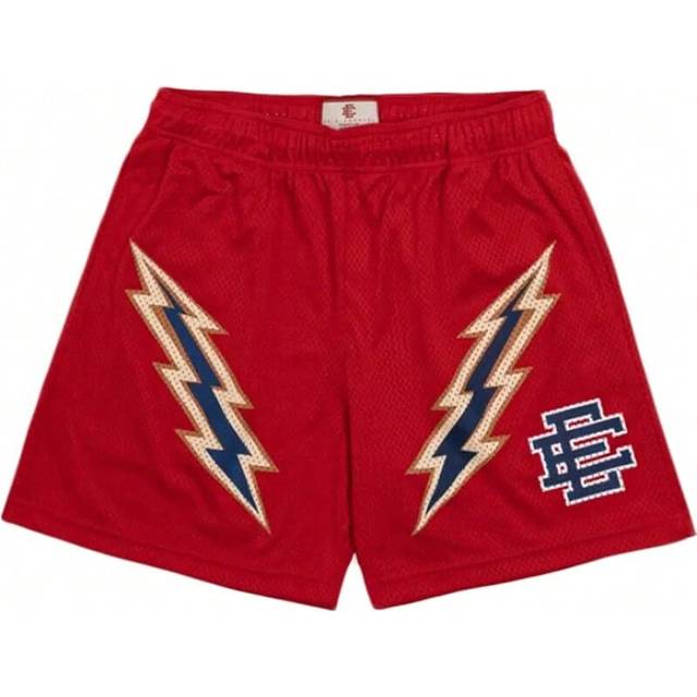 (red SD, M) EE ERIC EMANUEL Beach Board Shorts fitness Training Workout Sport Short Pants Women Summer Gym Jogging Mesh Casual