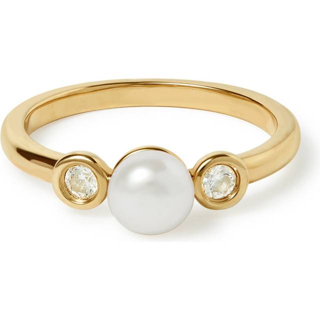 Astley Clarke Pearl and Sapphire Ring, Gold/White