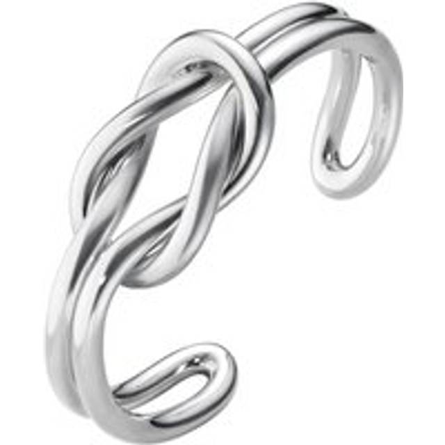 Georg Jensen Double Love Knot Sterling Silver Bangle D - M