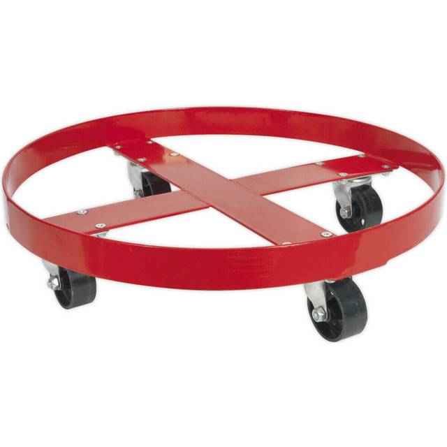 205l Oil Drum Dolly - Four Large Diameter Metal Castors - Drum Transportation