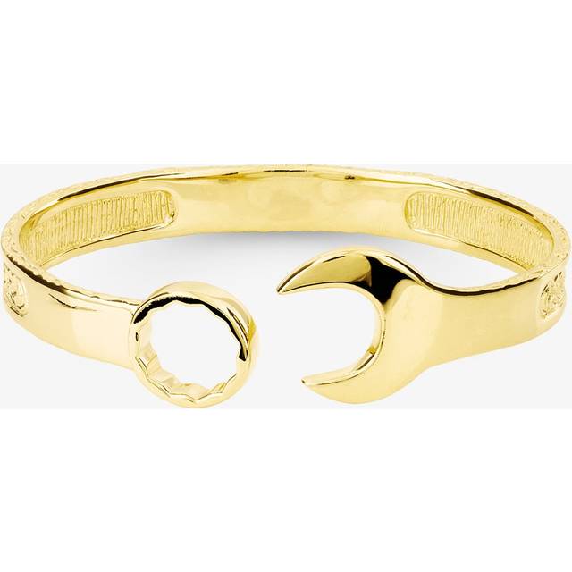 Gold Plated Large Spanner Torque Bangle S8032Y