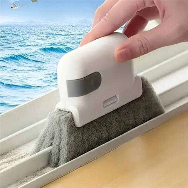 SHEIN 1pc Universal Door & Window Track Cleaning Brush, Easily Clean 4 Small Gaps And Door Frames, Create A Dust-Free Home, Cleaning Supplies, Cleaning Tool
