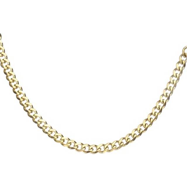 Mens Chains Necklaces 5mm 9 Inch Long Stainless Steel Chain Necklace, Gold