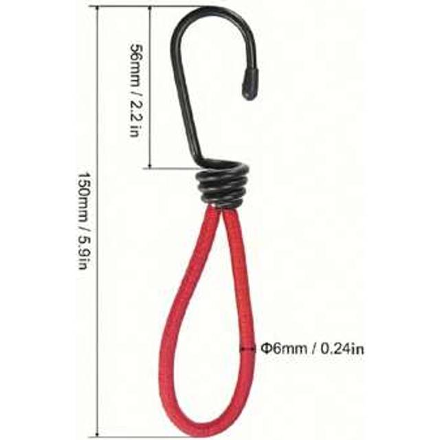 SHEIN 2/3/4 Packs Heavy Duty Elastic Bungee Cords With Hooks â Multipurpose Polyester Bungee Straps With Metal Hooks For Tarps, Tents, Canopy, RV & Outdoo