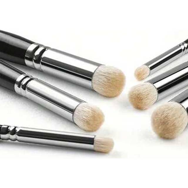 SHEIN Yutiars 6Pcs Miniature Paint Brushes Set - Premium Goat Hair Dry Brushes For Model Painting, Domed Drybrush Kit For Scale Models & Miniatures, Wood Ha