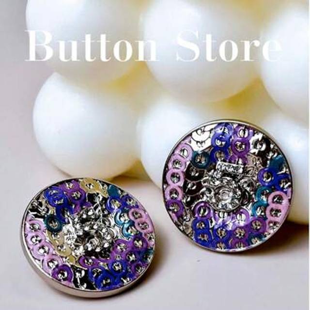 SHEIN 5pcs/Vintage Enamel Print Number 5 Metal Buttons Small Incense Button Suit Fur Coat Decorative Buttons Accessory Buttons