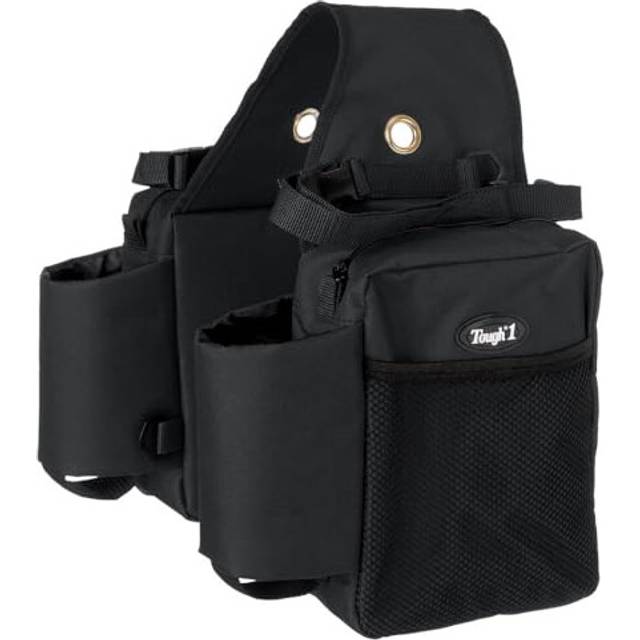 Tough 1 Nylon Water Bottle/Gear Carrier Saddle Bag, Black