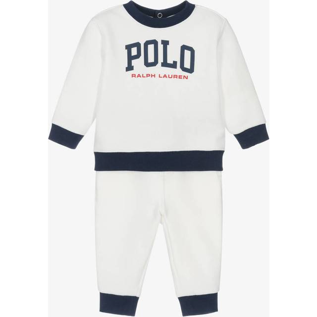 Ralph Lauren Baby Boys White Cotton Polo Tracksuit - 9 month