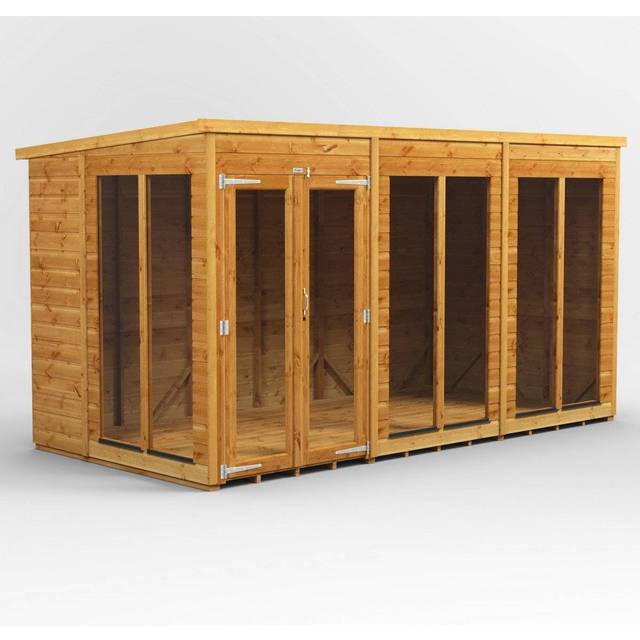Power Pent 12' x 6' Summerhouse, Brown
