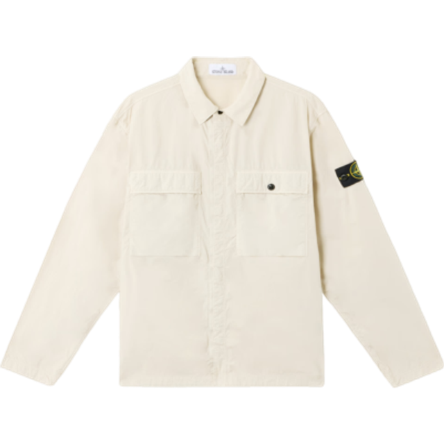 Stone Island, Skjorta, Herr, L, Bomull, Neutral Skjorta