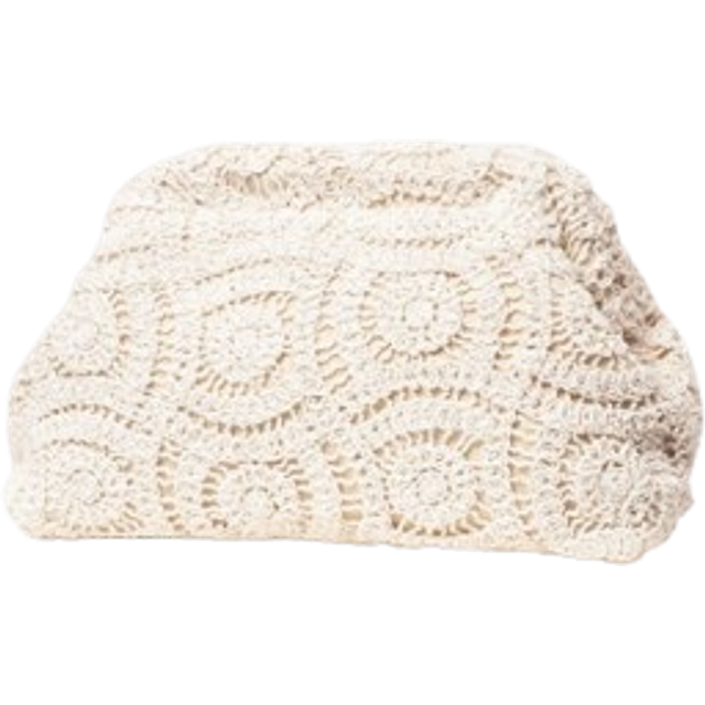 SHEIN Hollow Pattern Woven Bag, Versatile Clutch, Bohemian Pouch Bag, Casual Holiday Straw Bag, Makeup Bag For Parties, Beach Bag (Random Pattern), Perfectl