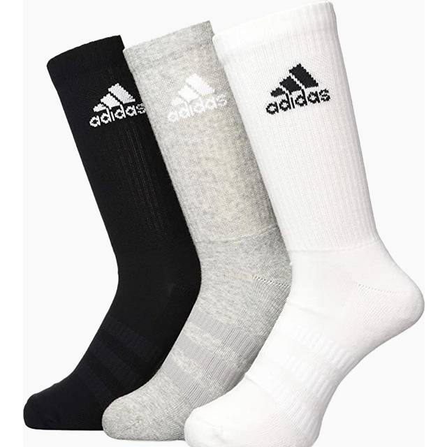 Three Packs of Adidas Cushioned Crew Socks - Indigo