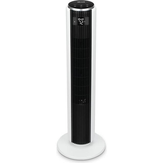 LEVOIT 20dB Silent Tower Fan, 26ft/s Powerful Cooling Fan with DC Motor, 26W Energy, Remote Control, 4 Modes 12 Speeds