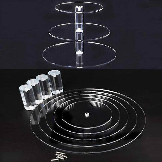 (Four Floors, One size) Cake Stand, Cupcake Stand Round Acrylic Food Display Stands