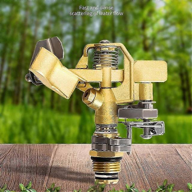 (As show, One size) Outdoor Water Sprinkler compatible with Yard Lawn Sprinkler with Brass Sprinkler Head Tripod Hose Sprinkler 360