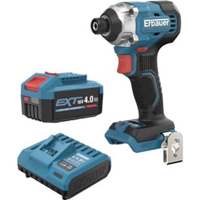Erbauer 18V Li-Ion Ext Keep Cool Brushless V2 Cordless Impact Driver (1 X 4Ah) - Eri1093Ipd - One Size