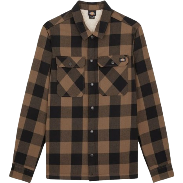 Dickies Lined Sacramento Shirt Man Brown Size 2XL