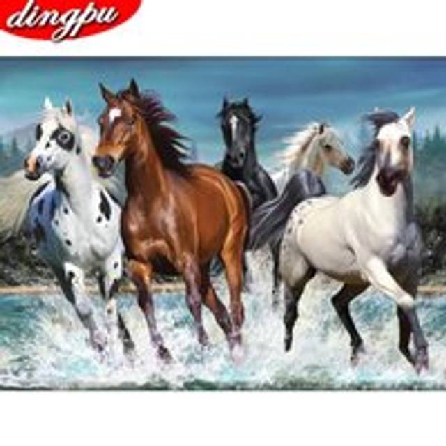 Diamond Painting Animal Horse Home Decoration Cross Stitch Full Drill Square Embroidery 20X30CM