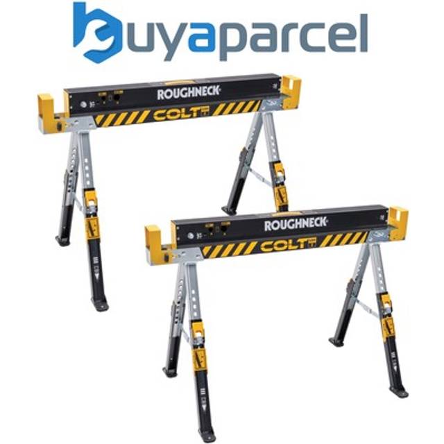 X2 Roughneck Colt Adjustable 1178kg Capacity Sawhorses Trestles XMS24HORSE pair