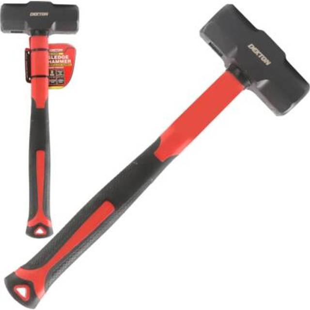 Dekton 2kg Sledge Lump Hammer Mid Size Absorbing Fibreglass Shafted Handle