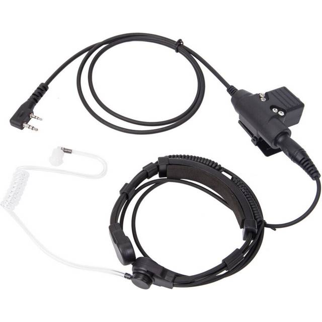 Walkie talkie mic u94 ptt neck throat mic earpiece radio nato tactical headset s