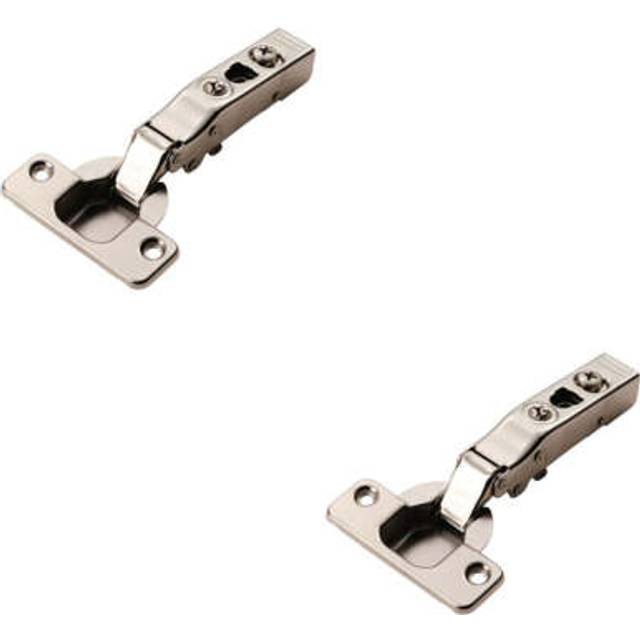 2 Pack Adjustable Soft Close Cupboard Hinges Polished Nickel Inset Cabinet Unit