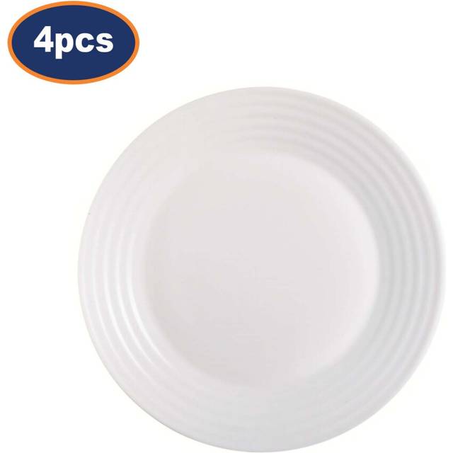 Dessert plate luminarc harena white opal glass 19cm salad side dish crockery 4pc