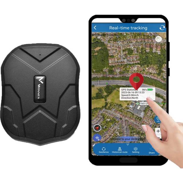 Winnes GPS Tracker Anti-theft Tracking 5000mAh Long Battery Life Car Safety Instant Alarm Real-time Location Positioning with APP/Web and SMS No