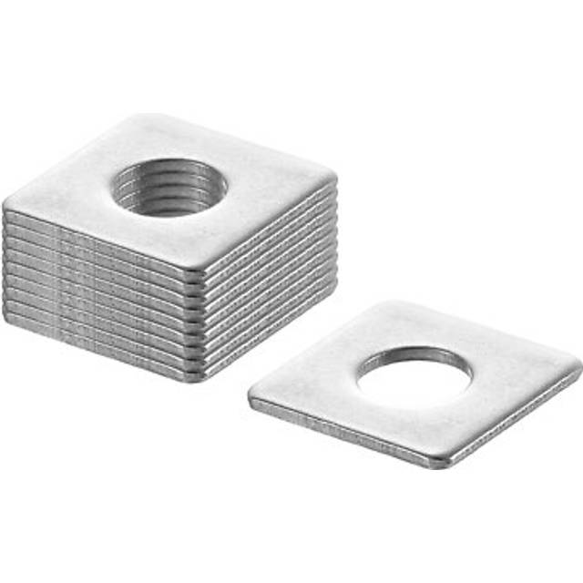 100pcs 1/2 Square Plate Washers For 3/16 Bolt, Flat Bearing Plate, 0.04 Thick