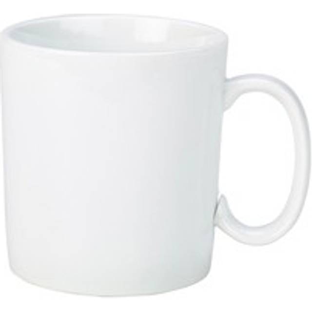 Genware Porcelain Straight Sided Mug For Hotel Restaurants 34cl/ 12oz Pack Of 6