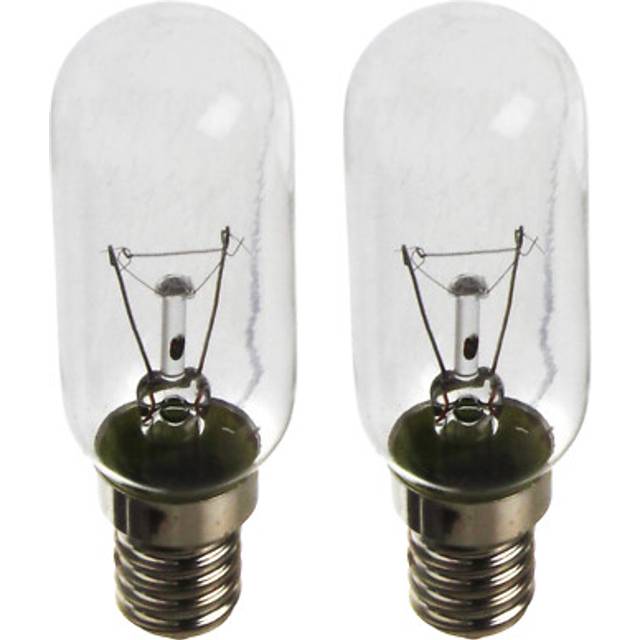 Universal Cooker Hood Lamp Light Bulb E14 40w 230-240v T25l Extractor Vent X 2