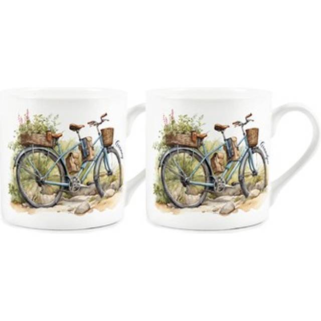 Granny & grandpa mugs set - bone china tea/coffee cups set of 2 gift