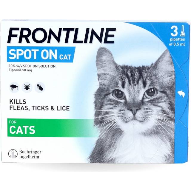 Frontline Spot On Flea And Tick Treatment For Cat 3 Pack
