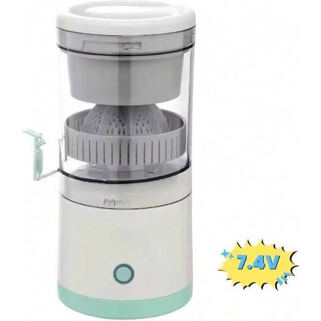 (White 7.4v) Wireless Juicer Automatic Orange Lemon Juicer USB Charge Juice Separator Portable Fruit Extractor Squeezer Pressure Juicers