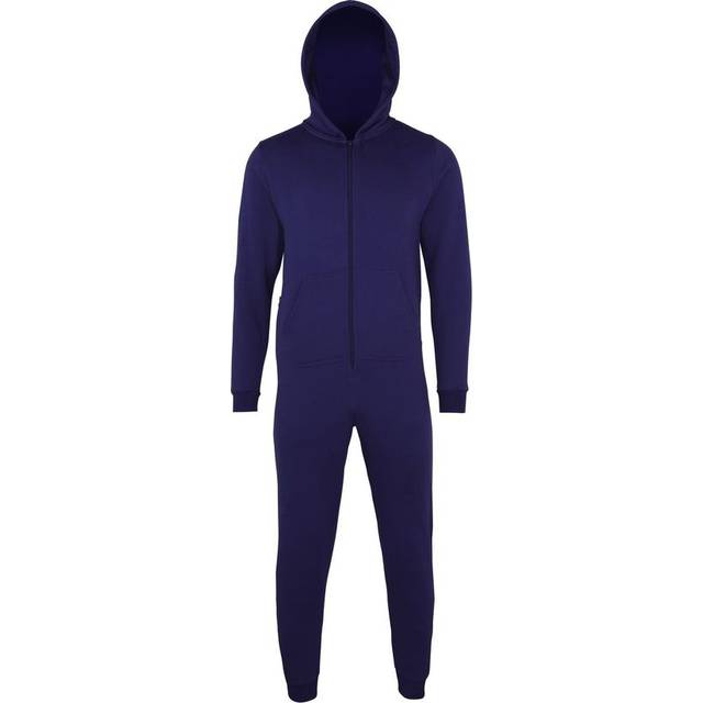 Comfy Co Plain All In One Onesie - Navy - 12-13 Years