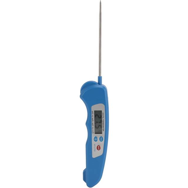 Digital Meat Thermometer Long Probe Foldable Food Temperature Gauge for Kitchen Cooking Outdoor black