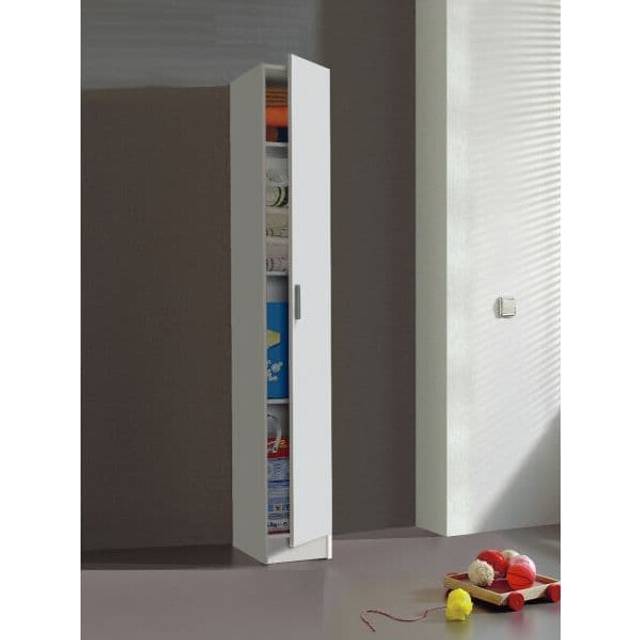 Multi Purpose White Narrow Cupboard Universal storage solution