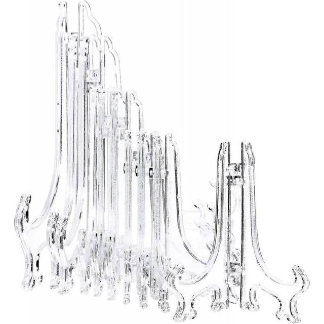 Plastic Easels Plate Stands Holders Picture Easel Plastic Easel To Display Pictures Or Other Items (5Inches, Clear)