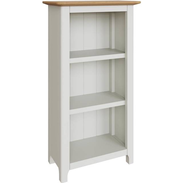 FWStyle Taberno Oak 3 Tier Bookcase - Linen, White