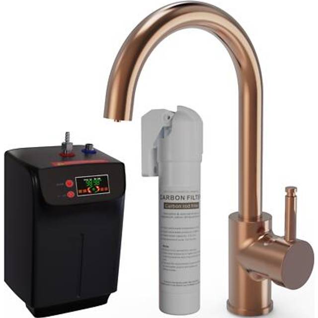 Liquida Bht311Cp 3 In 1 Brushed Copper Kitchen Instant Boiling Hot Water Tap - One Size