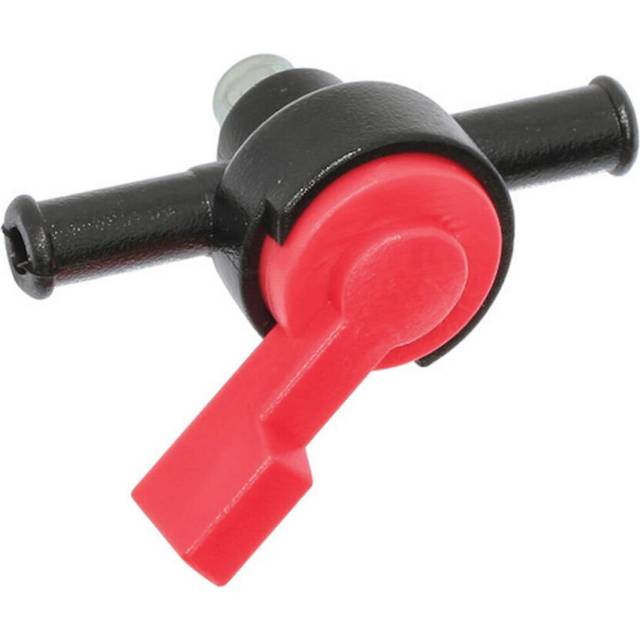 (6 MM) Bike It Motorcycle Fuel Tap With Dual On / Off Positions Black / Red