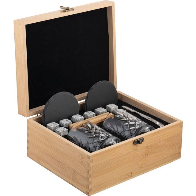 Galway Crystal Renmore Bamboo Whiskey Set