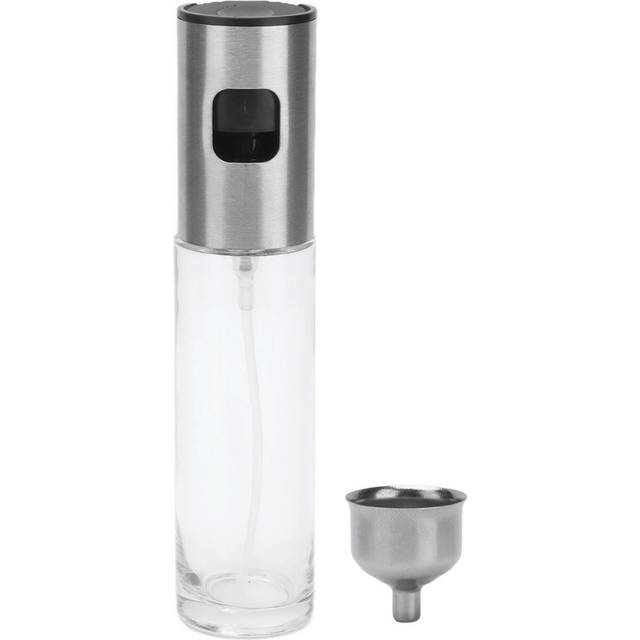 100ml Oil Spray Bottle 304 Stainless Steel Multifunctional Push Type Olive Oil Sprayer for Kitchen